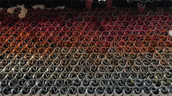 muster orange rouleaux